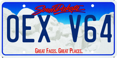 SD license plate 0EXV64