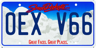 SD license plate 0EXV66