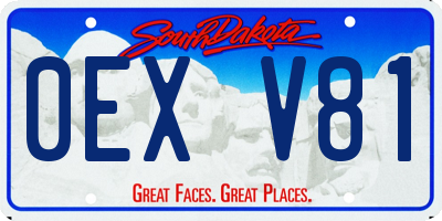 SD license plate 0EXV81
