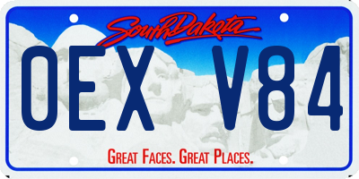 SD license plate 0EXV84