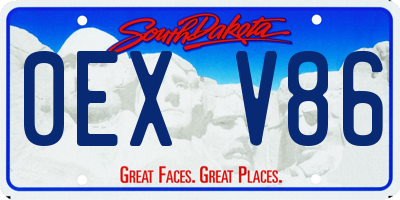 SD license plate 0EXV86