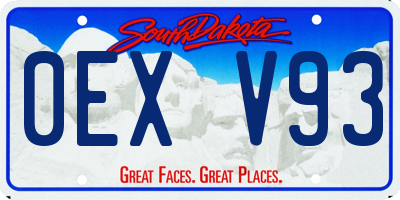SD license plate 0EXV93