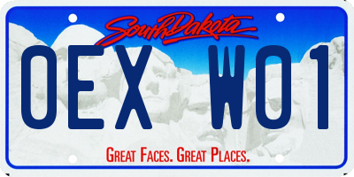 SD license plate 0EXW01