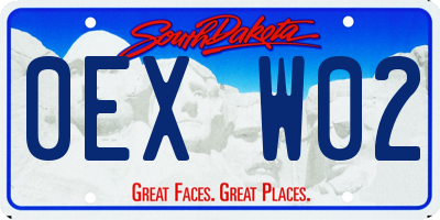 SD license plate 0EXW02