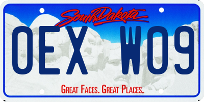 SD license plate 0EXW09