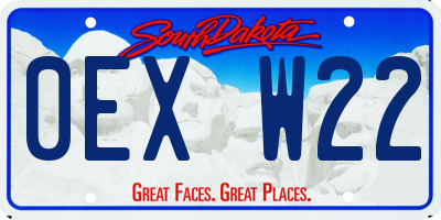 SD license plate 0EXW22