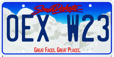 SD license plate 0EXW23