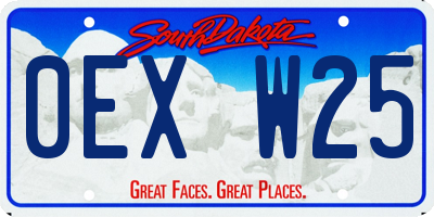 SD license plate 0EXW25