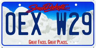 SD license plate 0EXW29