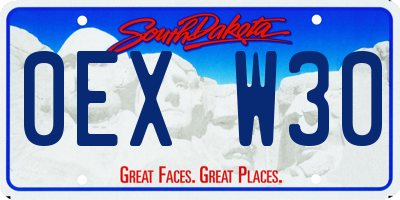SD license plate 0EXW30