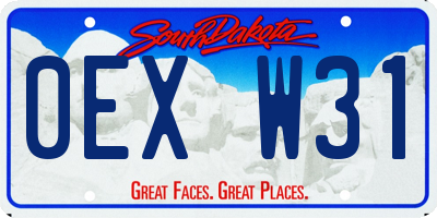 SD license plate 0EXW31