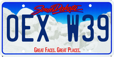 SD license plate 0EXW39