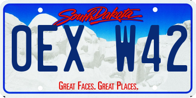 SD license plate 0EXW42