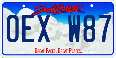SD license plate 0EXW87
