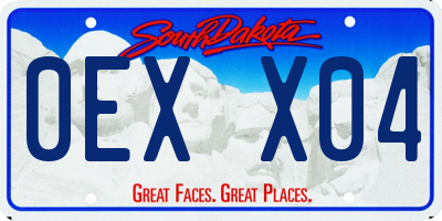 SD license plate 0EXX04