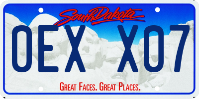 SD license plate 0EXX07