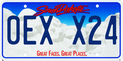 SD license plate 0EXX24