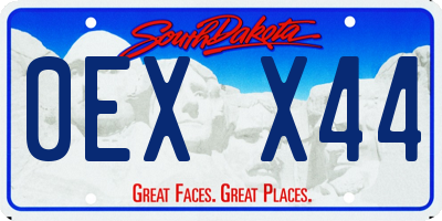 SD license plate 0EXX44