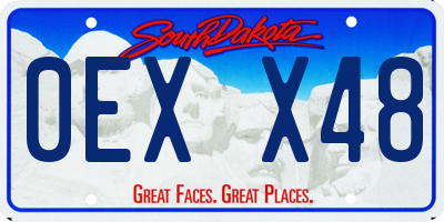 SD license plate 0EXX48