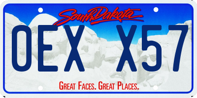 SD license plate 0EXX57