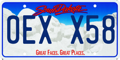 SD license plate 0EXX58