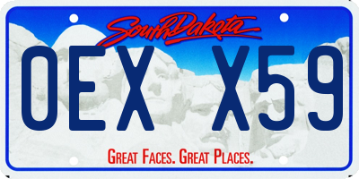 SD license plate 0EXX59