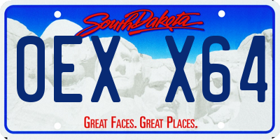 SD license plate 0EXX64