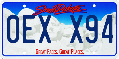 SD license plate 0EXX94