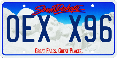SD license plate 0EXX96