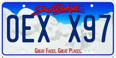 SD license plate 0EXX97
