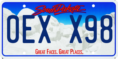 SD license plate 0EXX98