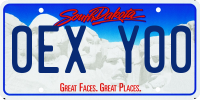 SD license plate 0EXY00