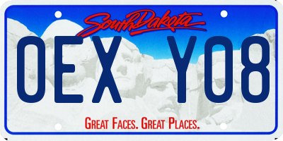 SD license plate 0EXY08