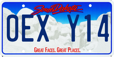 SD license plate 0EXY14