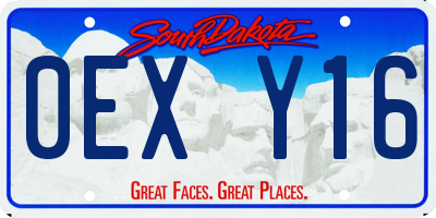 SD license plate 0EXY16