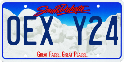 SD license plate 0EXY24