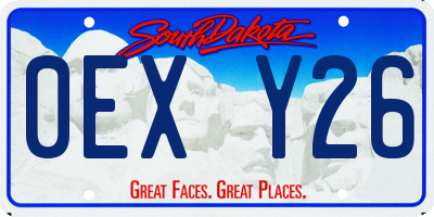 SD license plate 0EXY26