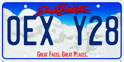SD license plate 0EXY28