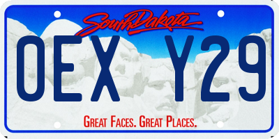 SD license plate 0EXY29