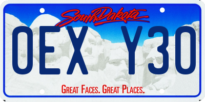 SD license plate 0EXY30