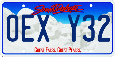 SD license plate 0EXY32