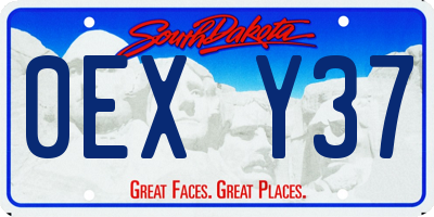 SD license plate 0EXY37