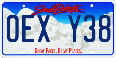 SD license plate 0EXY38
