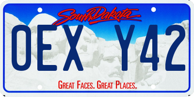 SD license plate 0EXY42