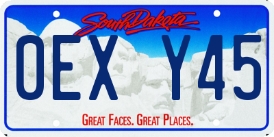 SD license plate 0EXY45