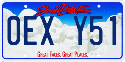 SD license plate 0EXY51