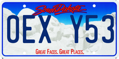 SD license plate 0EXY53