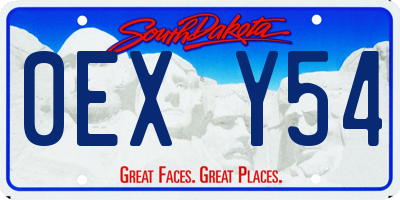 SD license plate 0EXY54