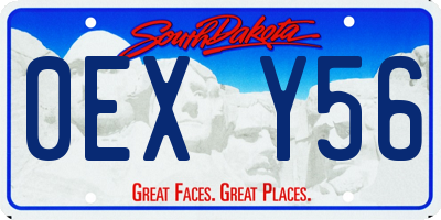 SD license plate 0EXY56