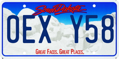 SD license plate 0EXY58